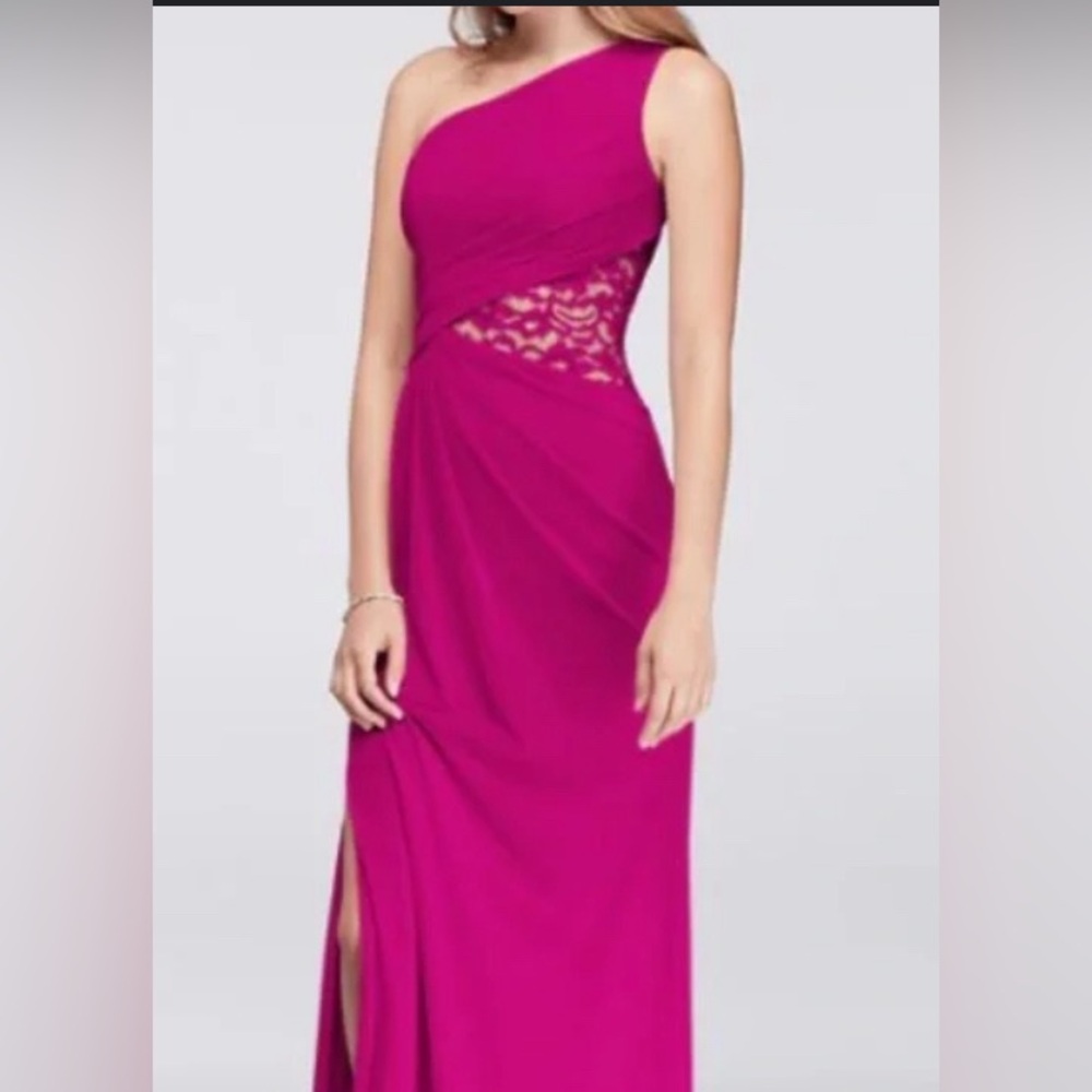 One Shoulder Mesh Dress- Perfect Evening Look